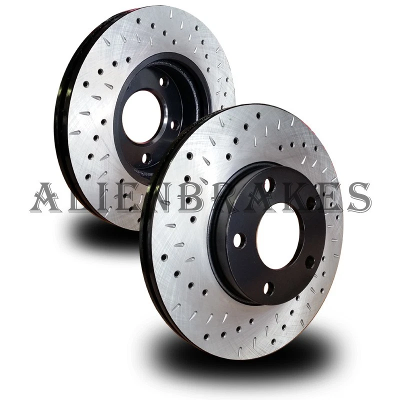 Juego de rotores de freno delanteros DOD033FS Dodge Viper 92-02 taladro cruzado y ranuras de hoyuelo Foto 1 de 1