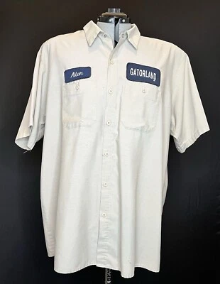 Vintage 70’s-80’s Beige GATORLAND Work Shirt, Made in U.S.A., Size: XXL-SS - Image 1 of 4