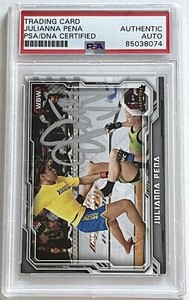 Julianna Peña Signed 2014 Topps WBW Rookie Card UFC Fighter PSA/DNA Slabbed