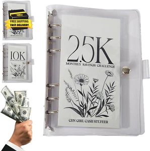 12-Month Envelopes Money Saving Challenge Binder, Budget Binder with Cash Envelo - Picture 1 of 7