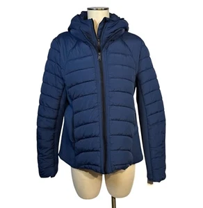 Bernardo Plus XXL Performance Navy Blue Puffer Coat, Packable Recycled Mat. NWT - Picture 1 of 16