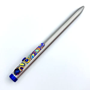 Tactile Turn - Titanium Slim Bolt Action Standard Size Pen Custom Ripple Clip - Picture 1 of 8