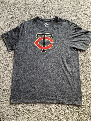 Minnesota Twins The NIKE TEE Extra Large XL short sleeve T-shirt gray grey Cover