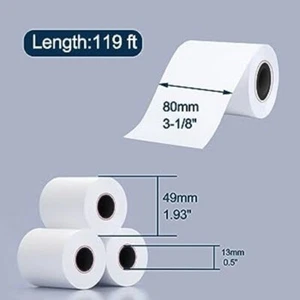 3 1/8" x 119 FT, THERMAL PAPER, POS CASH REGISTER TAPE 50 ROLLS STAR MICRONICS - Picture 1 of 7