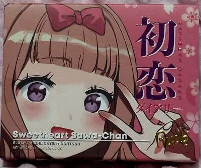 RUDE Cosmetics MangaAnime Blush/Highlighter/Contour Palette Sweetheart Sawa-Chan - Image 1 of 4