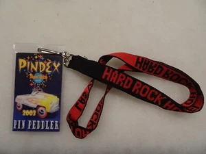 Hard Rock Cafe Las Vegas Hotel Pindex 2003 event pin peddler Lanyard ID Tag - Picture 1 of 2