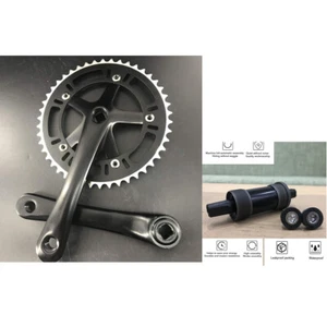 Bielas de una sola velocidad 46T 170 mm brazo de cigüeñal y soporte inferior de 68 mm bicicleta de carretera de montaña - Imagen 1 de 33