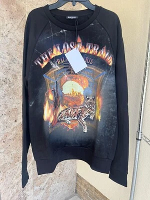 Balmain , The Lost Trail Crewneck Sweater in Black / Multicolor BNWT M - Image 1 of 4