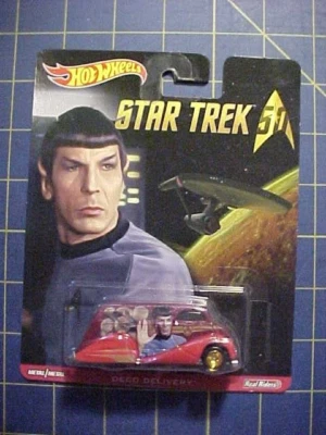 1/64 HOT WHEELS 2015 STAR TREK SPOCK DECO DELIVERY!  NIP  REAL RIDERS - Image 1 of 3