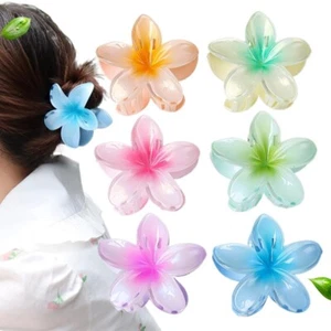 Flower Hair Claw Clips-6Pcs for Thick Hair,Strong Hold Nonslip,Hawaiian,Cute Lar - Picture 1 of 6