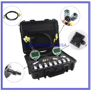 Kit de prueba de medidor de presión digital 80MPA/12000PSI con 2 medidores de presión 3 mangueras de prueba - Imagen 1 de 7
