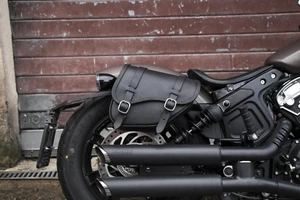RIGHT SIDE LEATHER SADDLE BAG  FOR 2018 - 2024 INDIAN SCOUT BOBBER  ENDSCUOIO - Picture 1 of 7