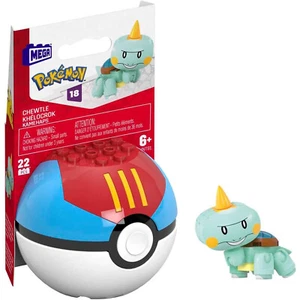 MEGA Pokemon Chewtle Collectible Pokeball Building Toy for Kids Ages 6 and Up - Picture 1 of 4