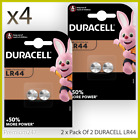 4 x DURACELL LR44 1.5V ALKALINE CELL BATTERY A76 AG13 SR44 GPA76 Longest Expiry