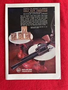 Vintage 1962 Print Ad Colt Frontier Single Action Army Advertisement - Picture 1 of 7