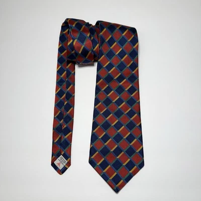 Corbata Turnbull & Asser para Neiman Marcus patrón geométrico vintage 100 % seda Reino Unido Foto 1 de 4