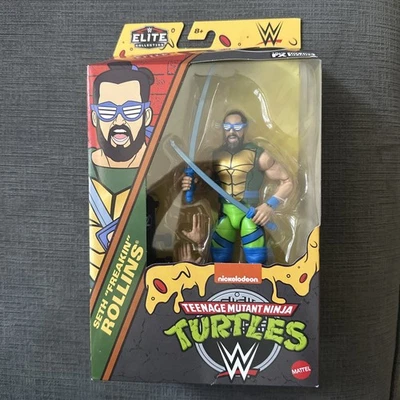 Figura de acción WWE Elite Collection Teenage Mutant Ninja Turtles Seth Rollins en paquete Foto 1 de 2