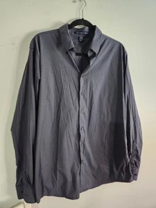 Devon & Jones, Savile Black Patterned Dress Shirt, Classic Fit , Large - Picture 1 of 8