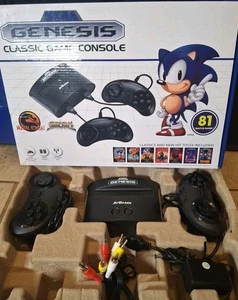 Consola de juegos SEGA Genesis clásica negra con 81 juegos precargados - Imagen 1 de 12
