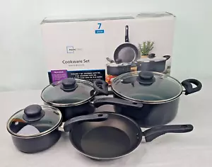 Mainstays 7 Piece Cookware Set Nonstick Kitchen Pots & Pans - Picture 1 of 15