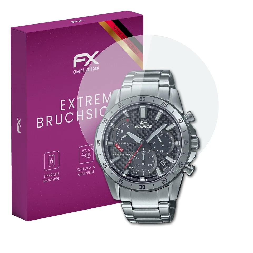AtFoliX glass film for Casio EFS-S580D-1AVUEF screen protector 9H protective armor - Image 1 of 4