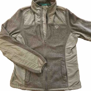 Aeropostale LIVE LOVE DREAM Women's Full Zip Gray Fleece Jacket Size Small - Picture 1 of 8