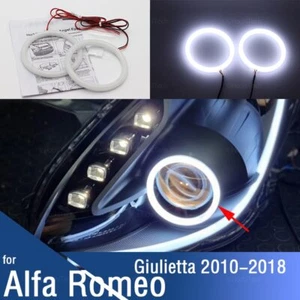 2x Kit Occhi LED Angelo Cotone Anello Alone Bianco per Alfa Romeo Giulietta 2010-2018 - Foto 1 di 18