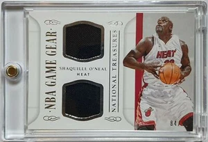 2014 National Treasures Shaquille O'Neal #PATCH /99 Game Worn Dual Jerseys - Picture 1 of 3