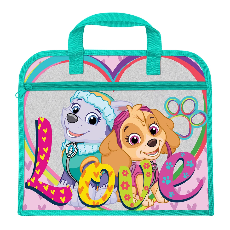 NICKELODEON Everest & Skye Love Character Book Bag Document Holder School Girls Paw Patrol