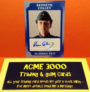 Topps Star Wars ROGUE ONE - MISSION BRIEFING Kenneth Colley Autograph BLUE 17/25 - Picture 1 of 2