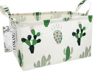 FANKANG Storage Basket,Nursery Hamper Canvas Laundry Basket Large, Rec-Cactus - Picture 1 of 8