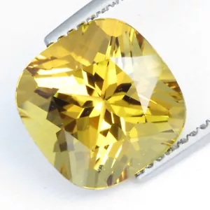 5.28Cts Tremendous Natural Heliodor Yellow Beryl 10.8mm Cushion Shape Gemstone - Picture 1 of 5