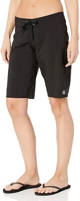 Volcom 259087 Women's Simply Solid 11-Inch Classic Swim Boardshort Black Size 3 - Image 1 of 2