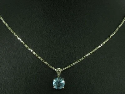 835 Collana IN Argento & 925 Sterling Ciondolo Con Pietra di Vetro Inserto / - Immagine 1 di 4