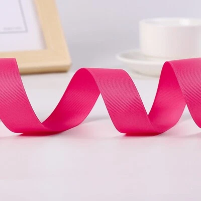 1Roll x 100Yards Pink Fuschia Grosgrain Ribbon 38mm - image 1 of 4