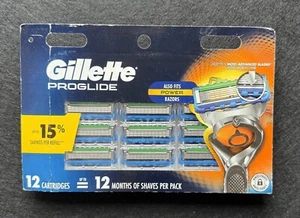 🚀 Gillette ProGlide Razor Blade Refills - 12 Cartridges | Fits All ProGlide - Picture 1 of 3