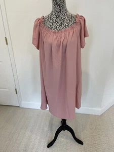 New Pink Dress Size XXL Relaxed Fit Pink Short Sleeve Sundress Party Cocktail - Picture 1 of 9
