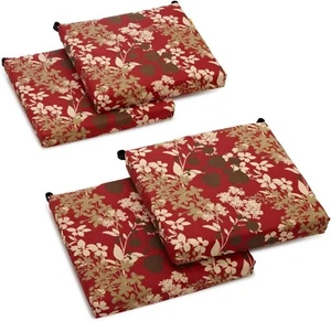 4 Blazing Needles Outdoor Chair Cushions Montfleuri Sangria $94 - Picture 1 of 4