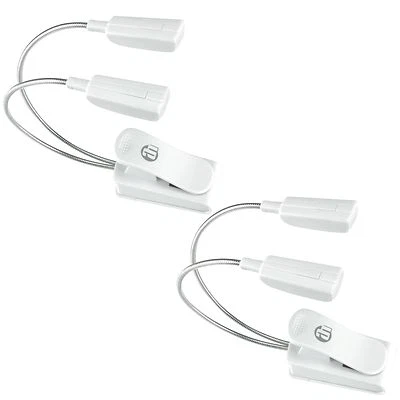 2x PROFI LED Schwanenhalslampe weiß, Lampe Leselampe Klemmlampe incl. Batterien - Bild 1 von 4