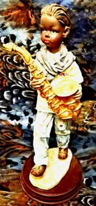 DAILY DEAL: HEUTE MINUS € 600,00 RABATT! Musiker - Figur, Saxophonist - Bild 1 von 1