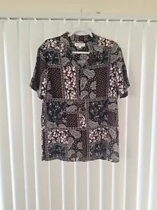 Mens Small Pacsun Hawaiian Button Front Shirt Floral Short Sleeve - Picture 1 of 3