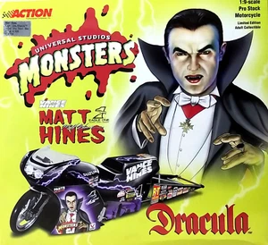 Vintage NHRA Matt Hines Universal Studios Monsters - Dracula 2000 Pro Stock Bike - Picture 1 of 3
