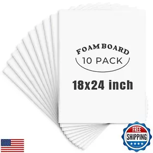 AUEAR, 10 Pack 18x24 White Foam Boards, Foam Core Poster Board for Display, M - Picture 1 of 5