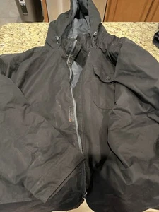 Swiss Tech Jacket Mens Size 3XL Rich Black Ski Parka Hooded Winter Coat - Picture 1 of 2