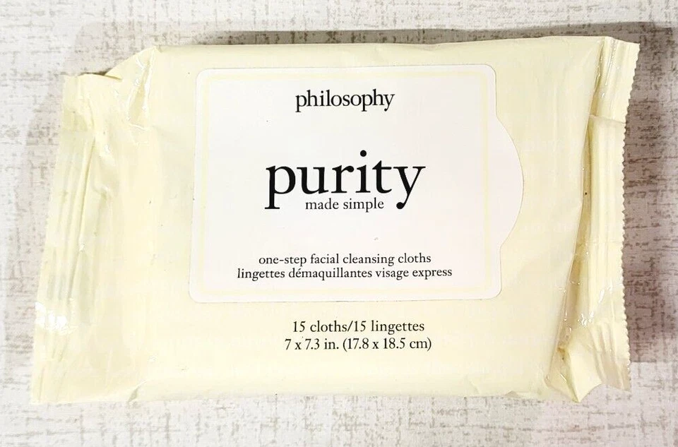 FILOSOFÍA PUREZA Un Paso PAÑOS DE LIMPIEZA FACIAL Toallitas Desmaquillantes 15ct Foto 1 de 1