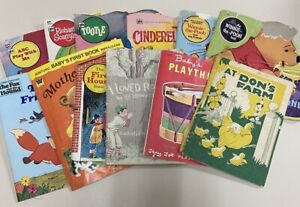 Lot of 12 Children's Vintage Soft Books Free Shipping
