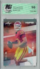 Caleb Williams 2022 Leaf Hype #96A White Shimmer #1/1 Rookie Card PGI 10