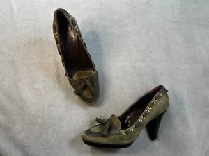 Max Mara Womens Shoes pumps 40 suede leather 4” stiletto heels ladies platform - Picture 1 of 11