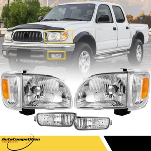 Juego de faros delanteros cromados y luces de parachoques para Toyota Tacoma 2001-2004 - Imagen 1 de 14
