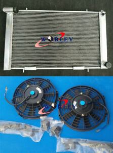 Aluminum radiator +fan for LAND ROVER 90 110 2.3D 2.5D 3.5 DEFENDER 2.5D 1983 on